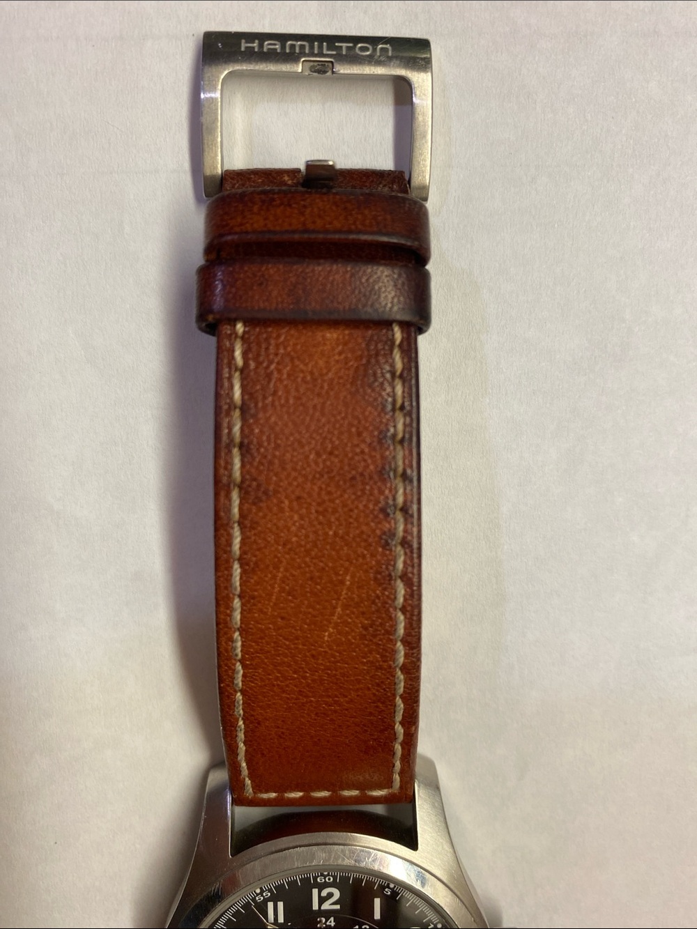 Hamilton men’s khaki field automatic leather strap watch - Picture 3 of 9